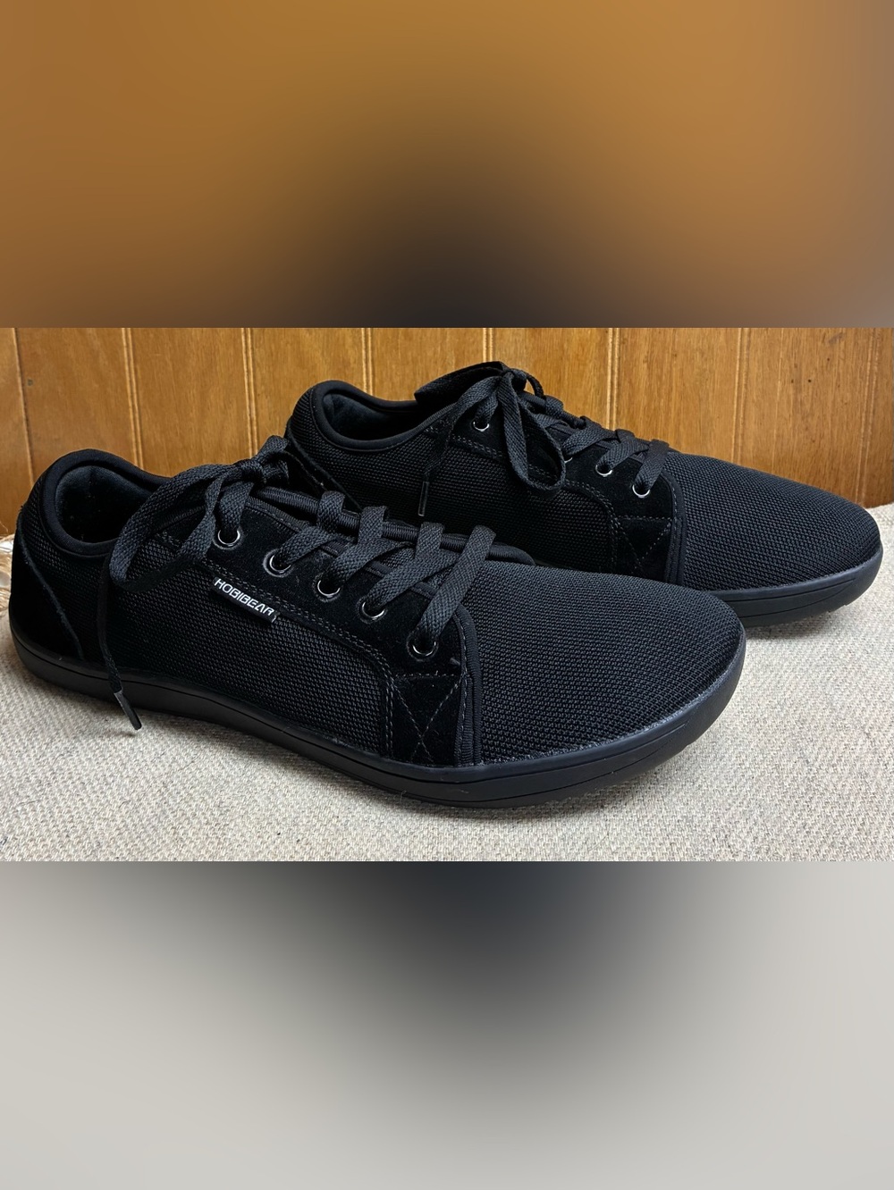 Hobibear GS7968 Unisex Wide Toe Barefoot Shoes Black EU 46 US Men 12 Women 11